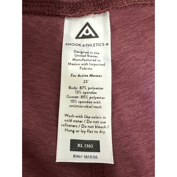 Anook‎ Athletics Ellie Maternity 23" Crop Leggings in Berry Heather - Picture 8 of 9